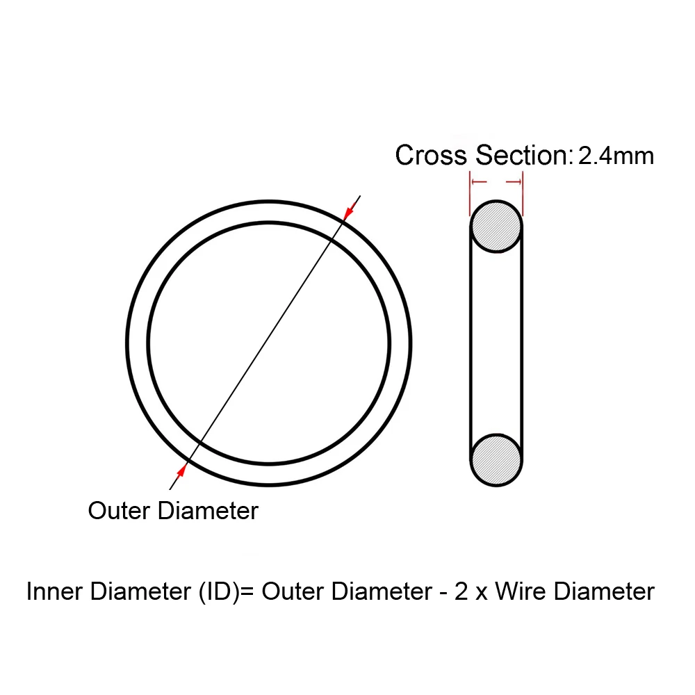 10 шт. Нитриловое резиновое уплотнительное кольцо CS 2 4 мм OD 6 мм-98 смеситель с