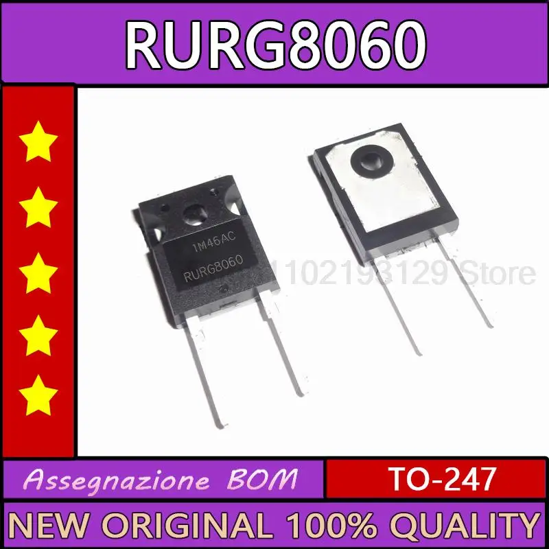 

Новый импортный Диод Быстрого Восстановления Rurg8060 80 А 600 в