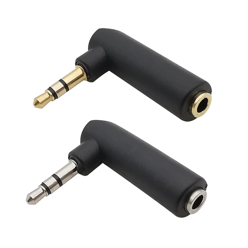 3-полюсный Штекерный разъем 3 5 мм на гнездо прямоугольный аудиоразъем 90 градусов