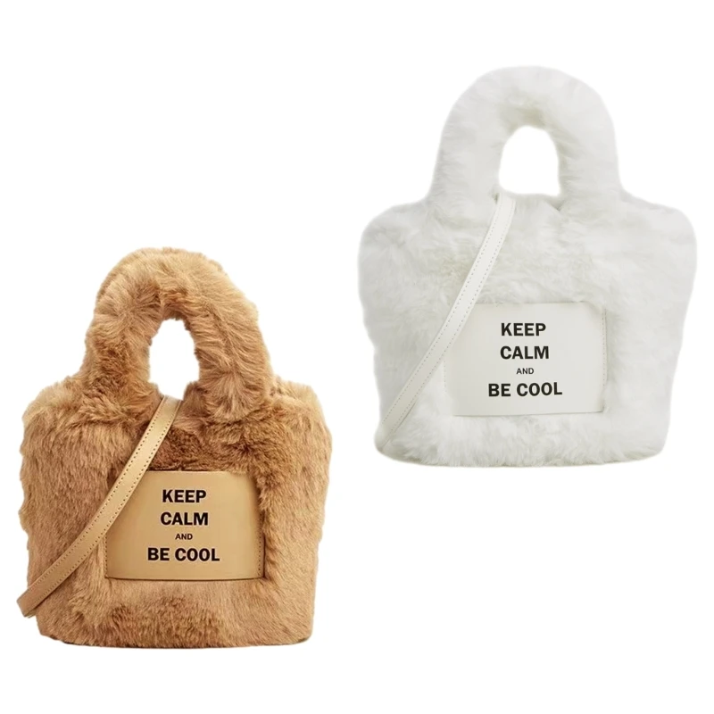 

Trendy Plush Shoulder Bag Crossbody Bags Phone Handbag for Autumn and Winter