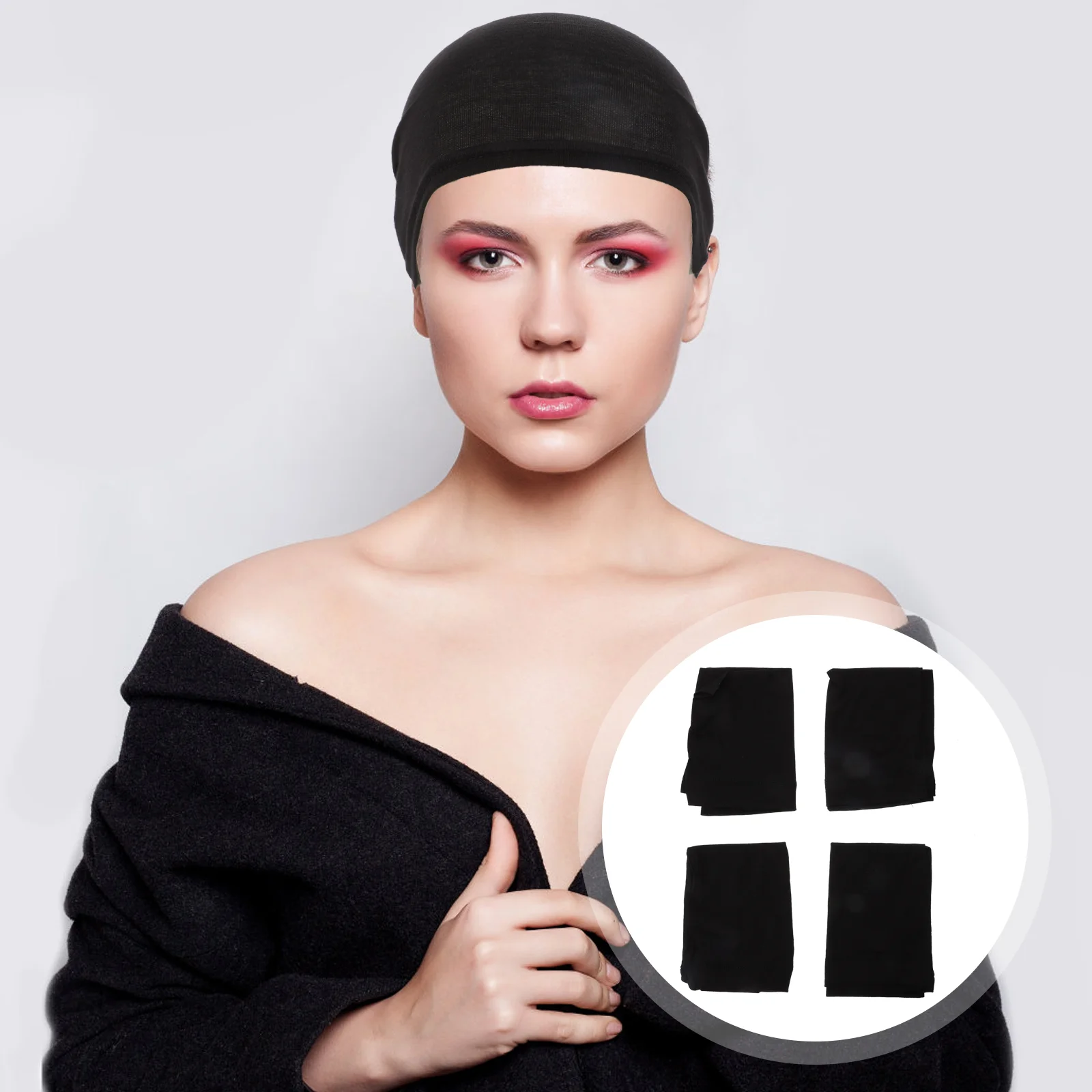

4pcs Unisex Dreadlock Hat Elastic Headwrap Hat Tube Hat Elastic Headband