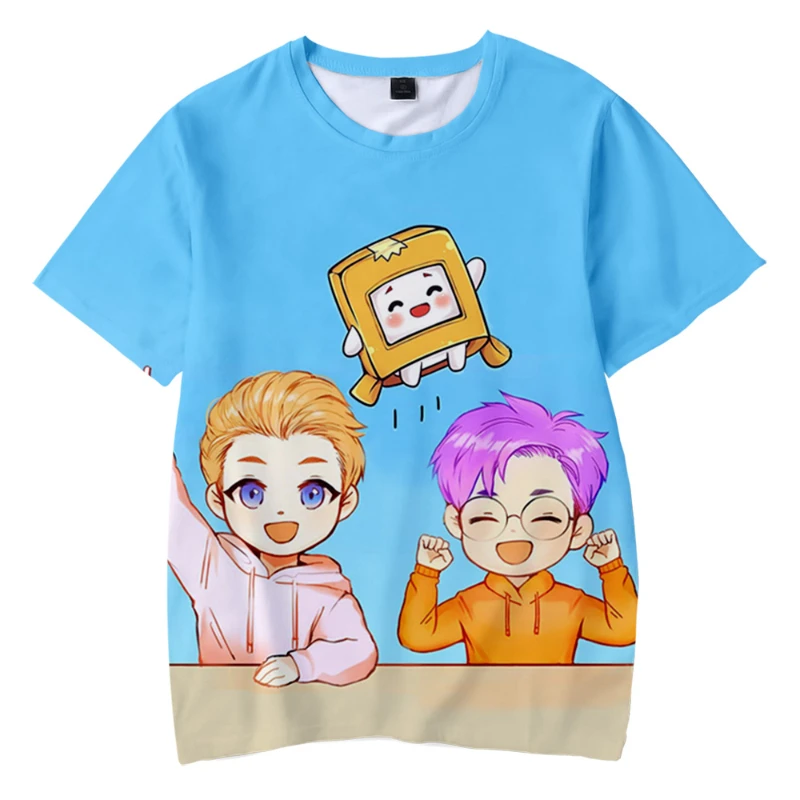 

Lankybox 3D Prints Children T-shirts Fashion Summer Short Sleeve Tshirt Hot Sale Kids Casual Streetwear Clothes
