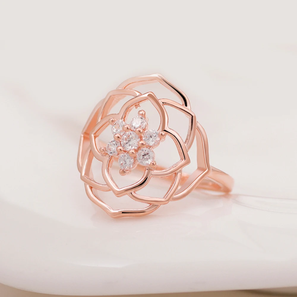 Bague décorative en alliage d'argent S925 pour femme, pétale de rose Pandora, design creux, bijoux élégants et romantiques, sac grill 2