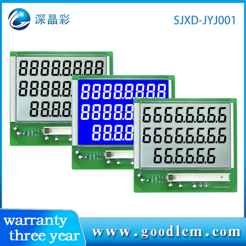 ЖК-экран для распределителя топлива, специфический сегментный дисплей HTN, положительная белая подсветка, 5 В, зеркальный ЖК-дисплей