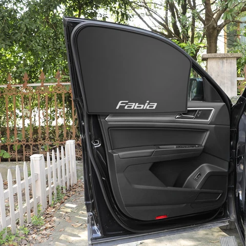 Для Skoda Fabia 1 2 3 MK1 MK2 MK3 6Y ac 6Y2 6Y3 6Y5 NJ Магнитный солнцезащитный козырек на боковое окно автомобиля, авто передний и задний черный солнцезащитный козырек