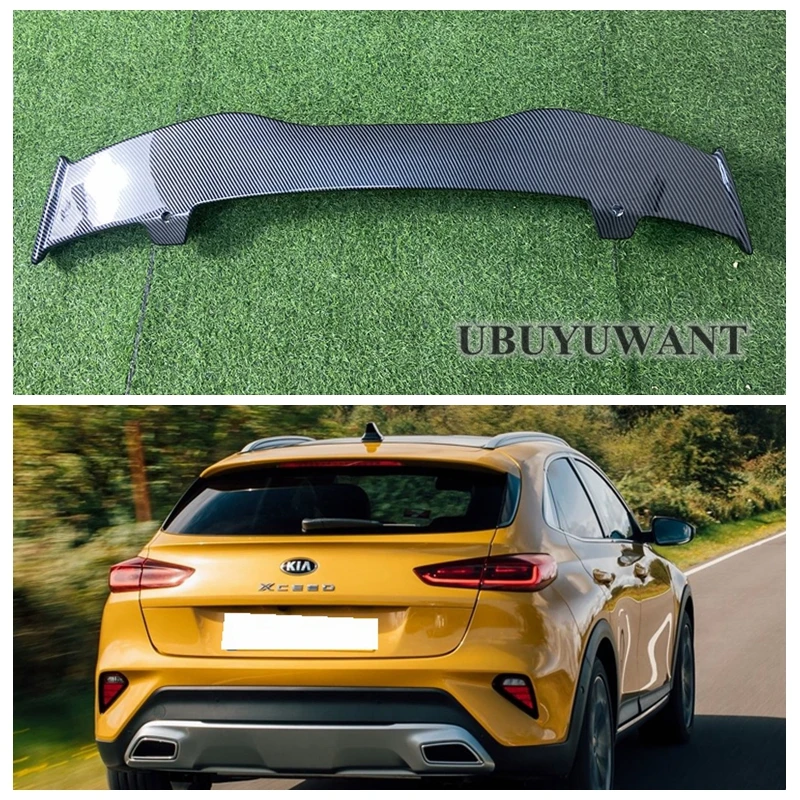 

Подходит для KIA XCeed 2019 спойлер из АБС-пластика и углеродного волокна внешний вид хэтчбека крыша заднее крыло Корпус Комплект Аксессуары