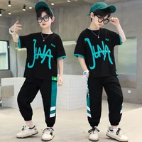 teenager boys cute summer suit 2022 new childrens short sleeved kid two piece fashion clothes sets