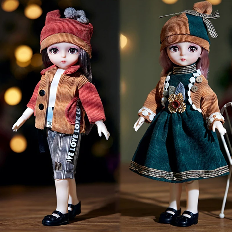 

Hot Sell 1/6 30cm BJD Doll With Clothes Accessories Full Set 13 Movable Jointed Constellation Baby Dolls Toys Lovely 5D Eyes