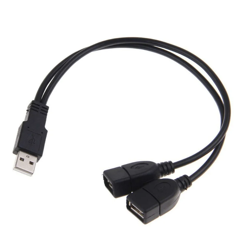Фото Кабель для передачи данных 15 см, 1 порт USB 2,0-двойной USB порт s 1 штекер-2 гнездовой порт s, USB-кабель для зарядки, удлинитель кабеля №2