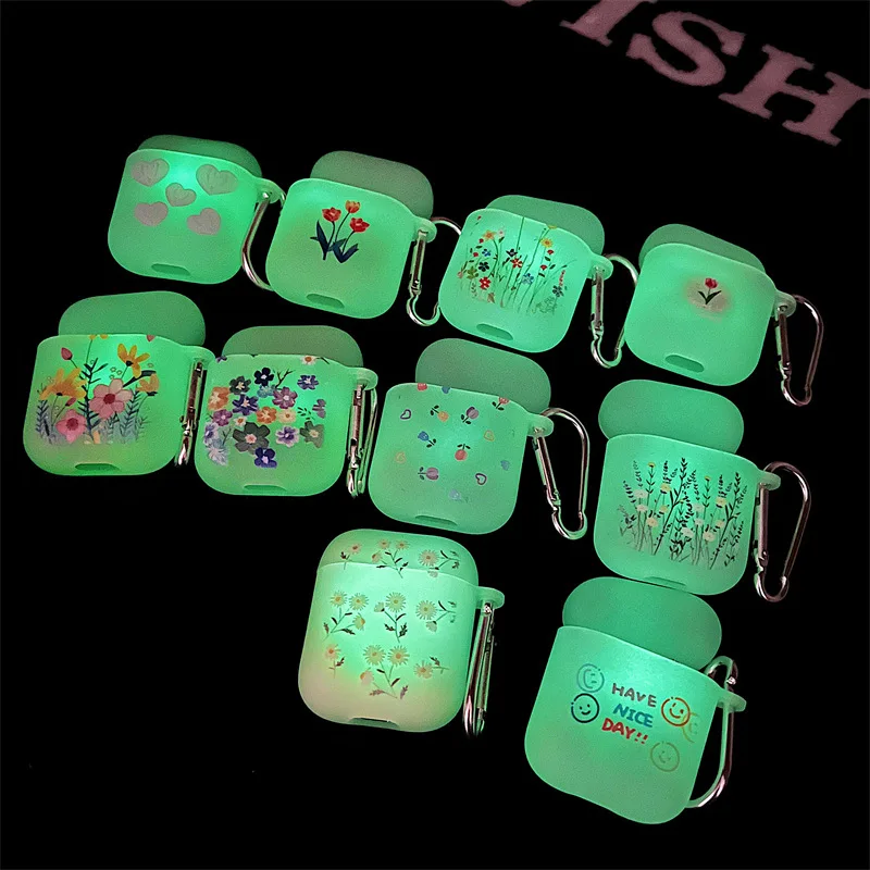

Luminous Flowers Case for Apple AirPods 1 2 3 Pro Cases Cover IPhone Bluetooth Earbuds Earphone Air Pod Pods Case
