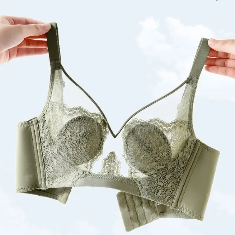 

Популярный ультратонкий бюстгальтер с кроличьими ушками и чашками с кристаллами, нижнее белье с большой грудью и маленькой застежкой, с защитой от провисания