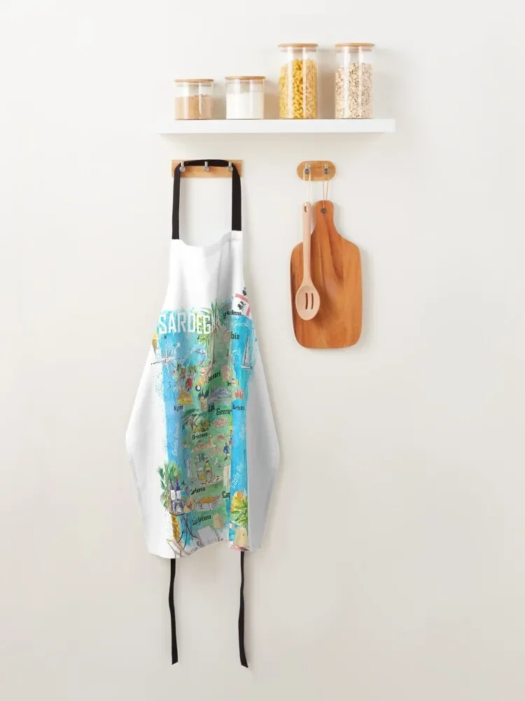 Фартук для кемпинга с изображением Сардинии средиземноморской адриатической