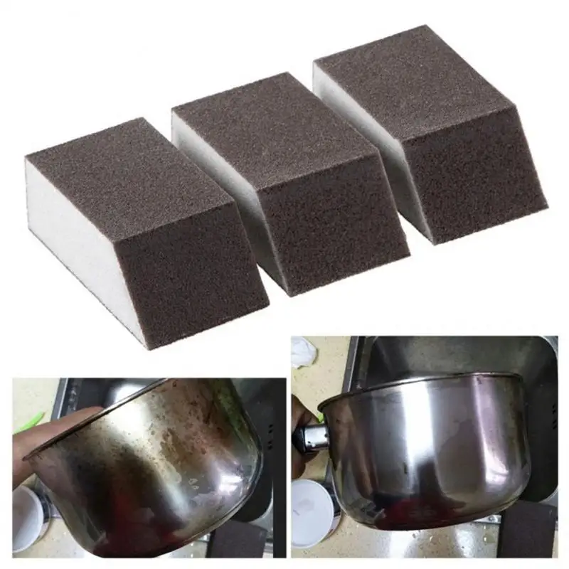

1Pc Emery Melamine Sponge Alumina Sponge Eraser Fine Flexible Descaling Wipe Bowl Cleaner For Kitchen Home Sponge