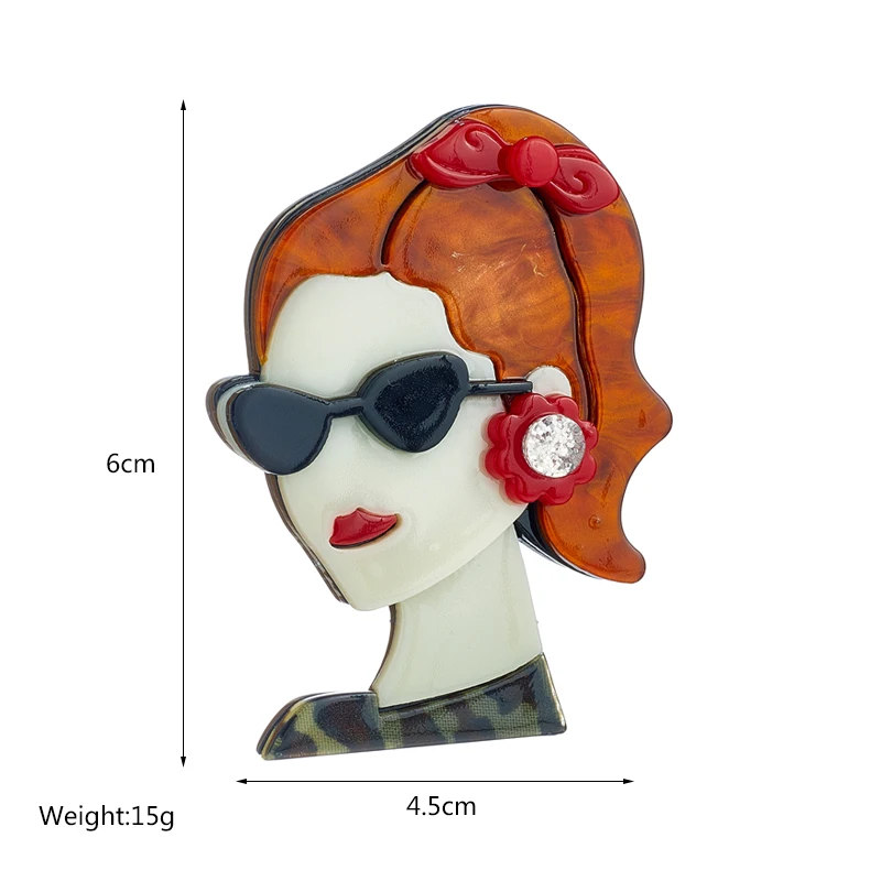 YAOLOGE Акриловые мультяшные броши