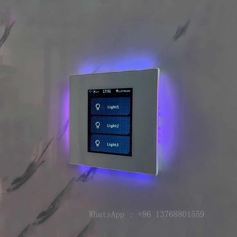 Lanbon 2024 Новый умный переключатель L8 LCD 7 в 1 модель 1/2/3 Gang настенный сцены для штор