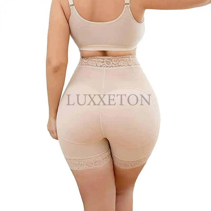 Women Tummy Control Faja Zipper Sexy Lace Hip Waist Shorts Bodysuits Women Slimming Waist Trimmer Shapewear Bra Lifter Lace