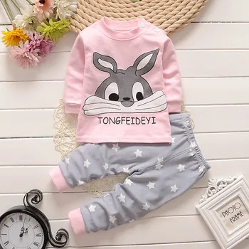 New Babies Disney Cartoon Printing Clothing Set Casual Kid Toddler Infant Girl Boy Underwear Clothes Outfit Children's Tracksuit 1