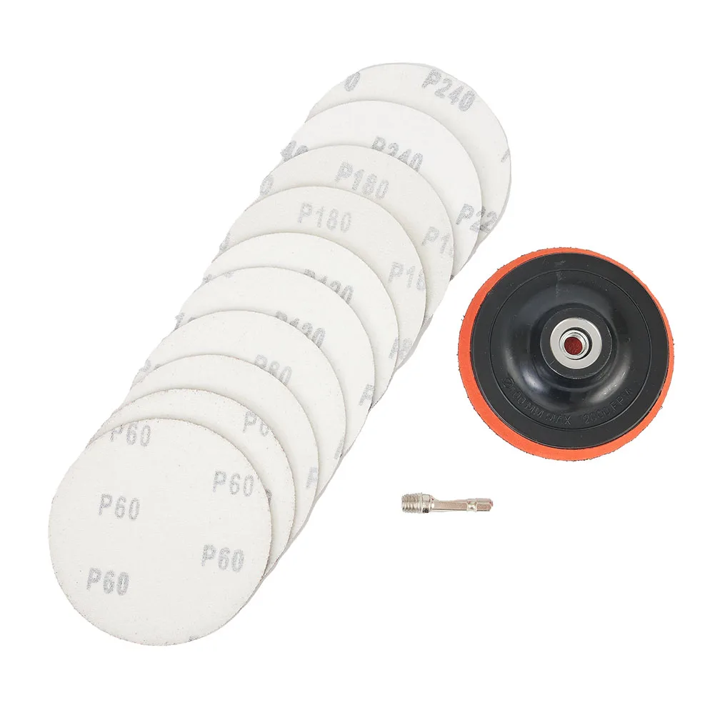

10pcs 4inch Sanding Discs 100mm Hook&Loop Sandpaper With Backing Pad M10 Set Suitable For Polishing Metal Plastic Wood