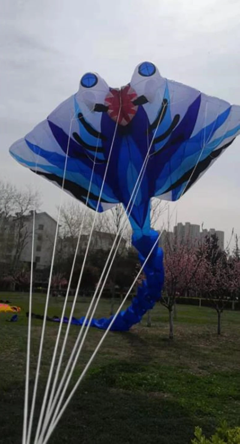 Бесплатная доставка большой летающий змей 15 м ray рыбный для взрослых воздушный