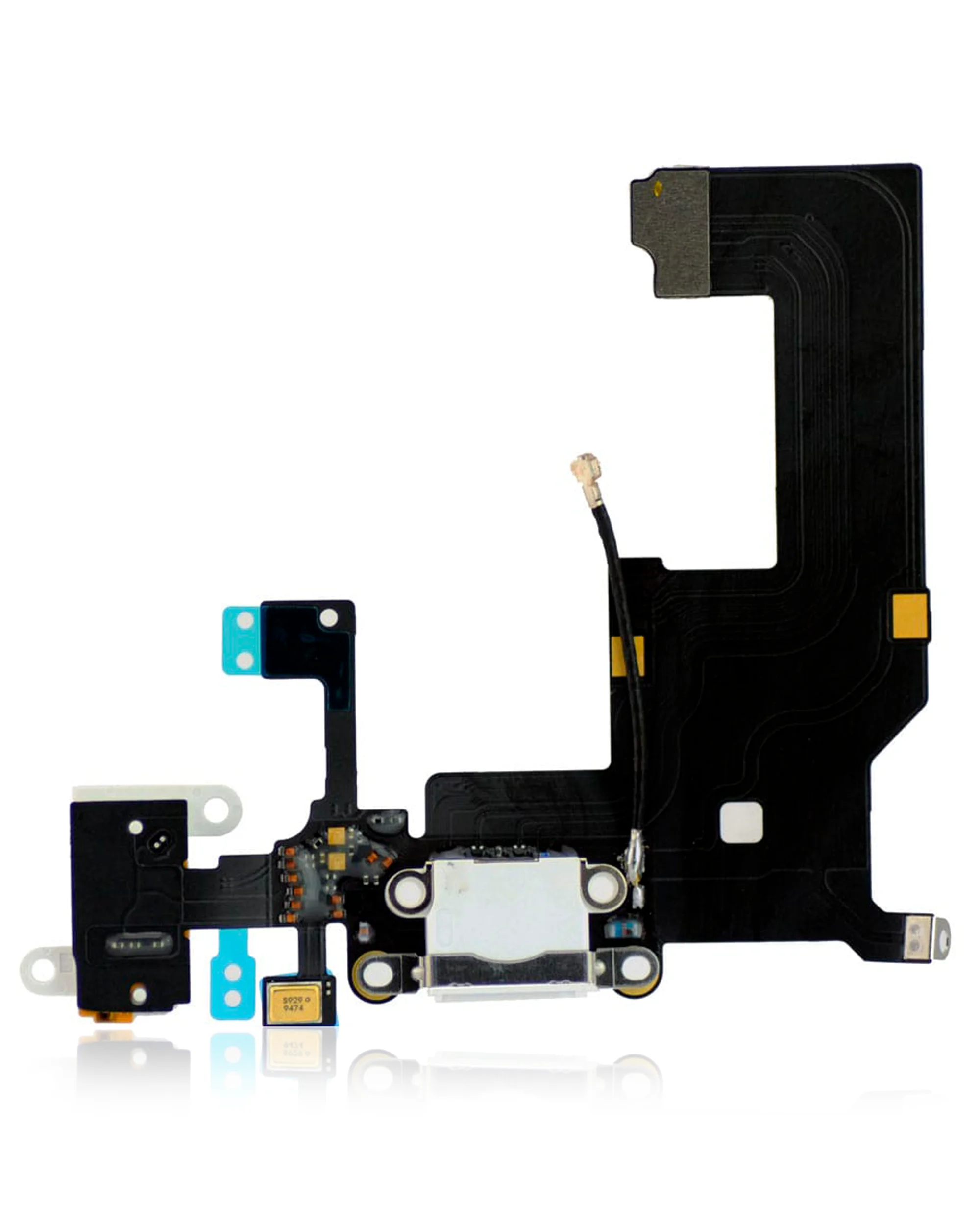 

Charging Port Flex Cable With Microphone And Headphone Audio Jack Replacement For iPhone 5 (Silver)