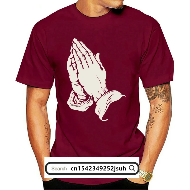 

PRAYING HANDS T-SHIRT PRAYERS JESUS BLESSED SIZES S-5XL AND KIDS S6-8-XL18-20