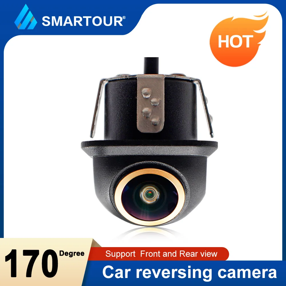 

SMARTOUR Золотая камера заднего вида 170 градусов объектив рыбий глаз HD ночное видение с парковочной линией автомобильный ПЗС пробойник Передняя камера заднего вида