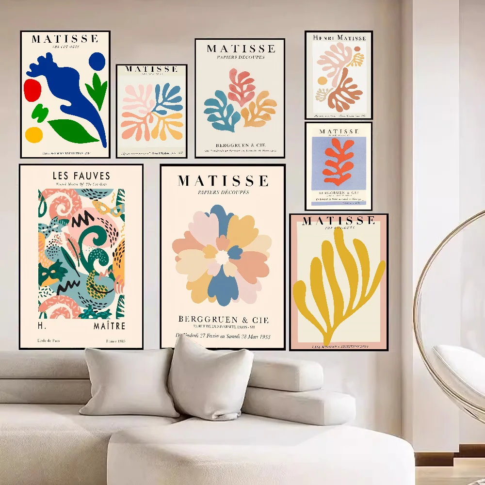 Скандинавский Абстрактный Цветок Матисса Аниме-плакат Японский Стиль Клейкая