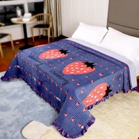 crystal velvet bed cover tatami plus blanket quilting thickened large bed blanket bed plush double sided fleece sheets