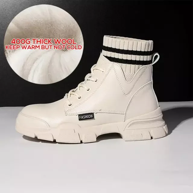 

NEW IN slimming British style casual boots, thick-soled mid-tube Martin boots