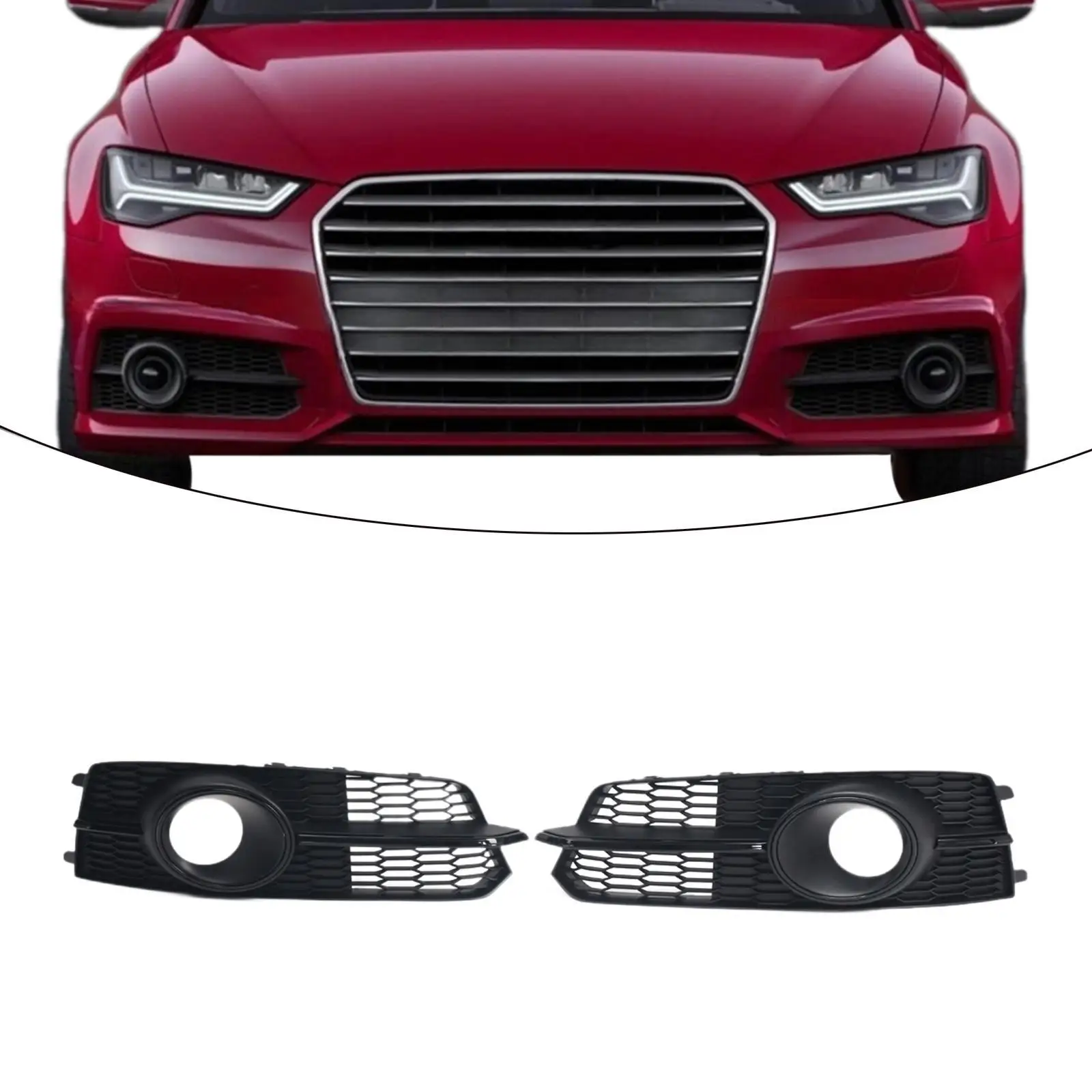 Нижние решетки переднего бампера для автомобилей Audi A6 (C7) S-line 2014 06-2018 09