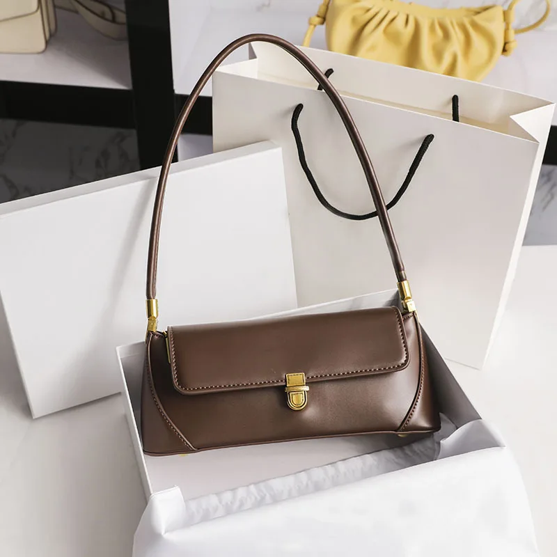 

Women's New Vintage Shoulder Underarm Bag Elegant Genuine Leather Bag Fashionable Cattlehide Leather Portable Tote Bags