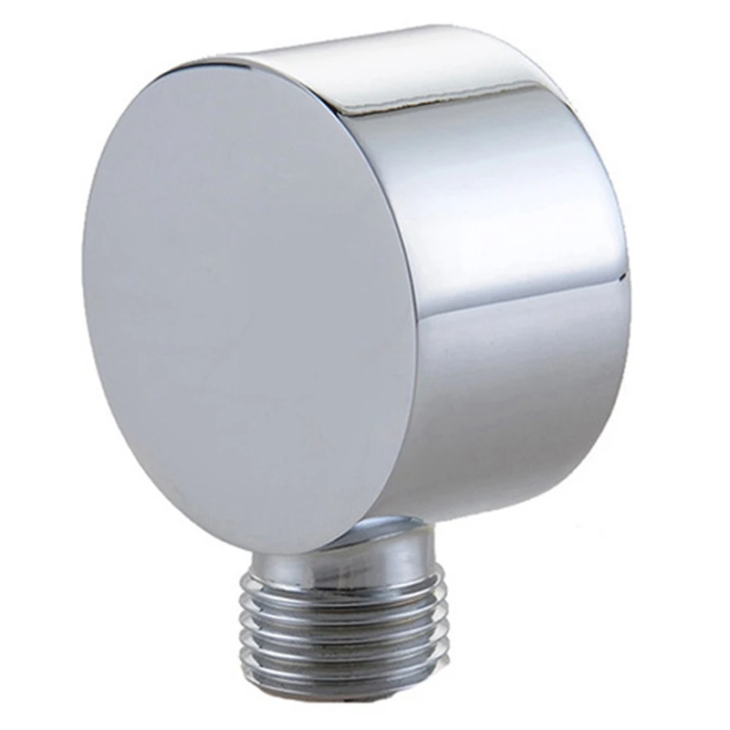 

Wall Supply Elbow,Brass Round Wall Mount Shower Hose Connector Accessories G1/2 Inch Water Outlet For Shower