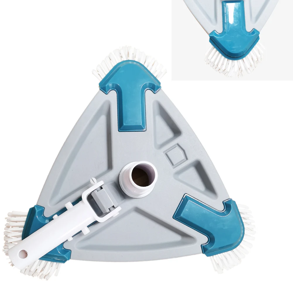 

Tiles Floors With Hose Heavy Duty Vacuum Cleaning Brush Suction Walls Triangular Shape Inground Swimming Pool Outdoor Manual