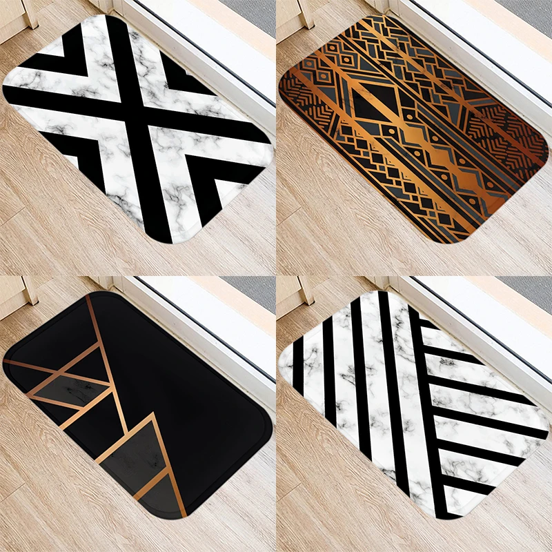 

Геометрический цветной комнатный напольный коврик, нескользящий коврик для ванной, кухни, входной мягкий дверной коврик, дверной коврик, домашний декор
