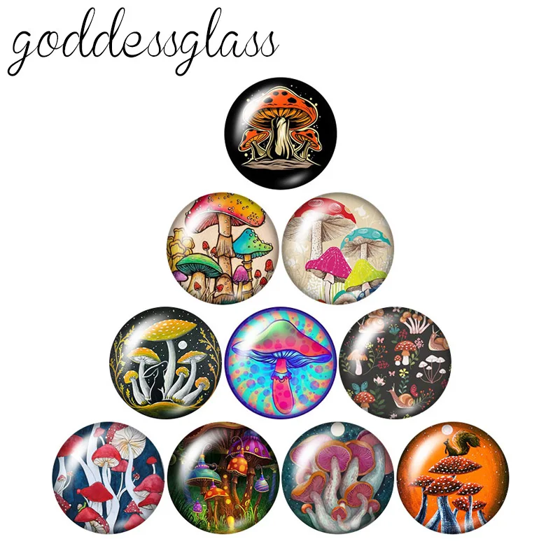 

10 шт., круглые стеклянные кабошоны для фотографий, 12/18/20/25 мм