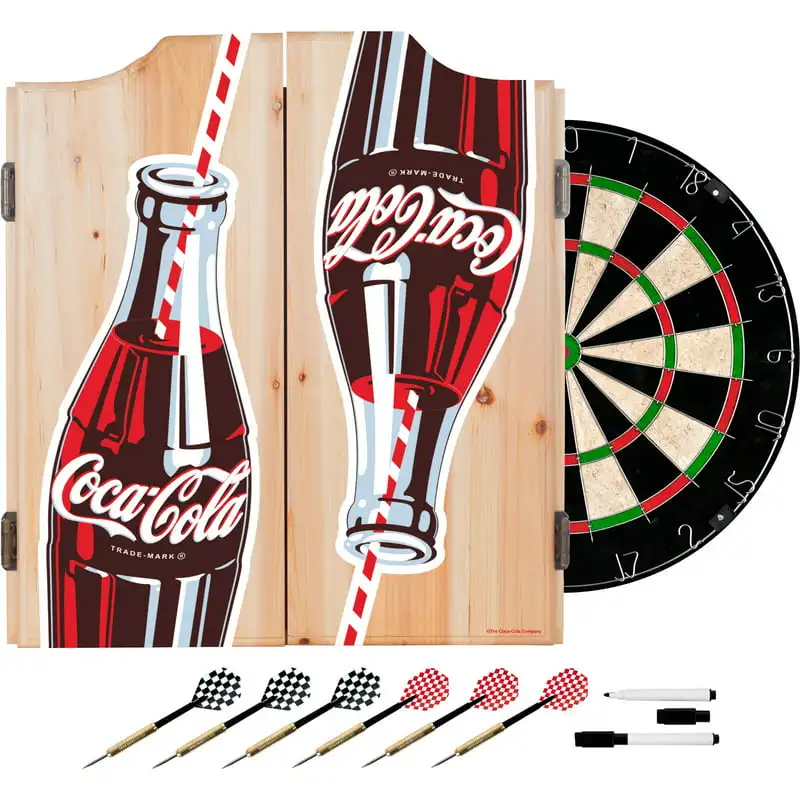 

Cabinet Set with Darts and - Twin Bottles with Straw Bottle Art