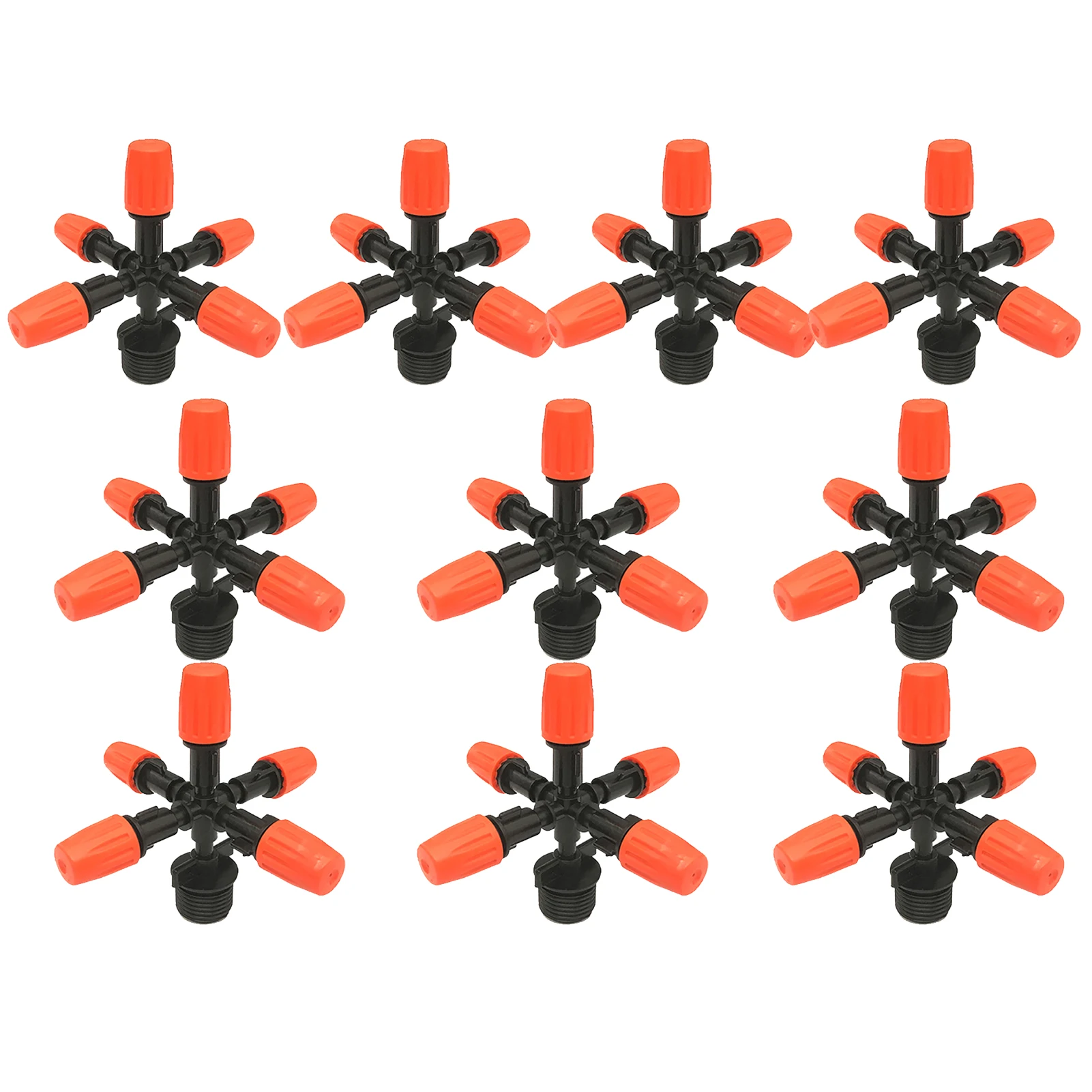 

10pcs Fittings Replacement Garden Irrigation Misting Nozzle Outdoor Portable Backyard Watering Patio Five Head Lawn Dust Removal