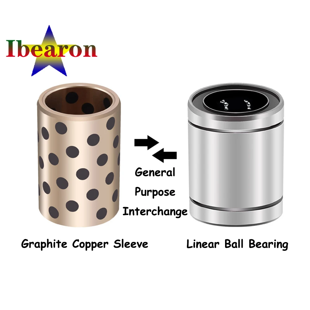 Круглый фланцевый линейный подшипник LMFC8L среднего типа графитовый Медный рукав