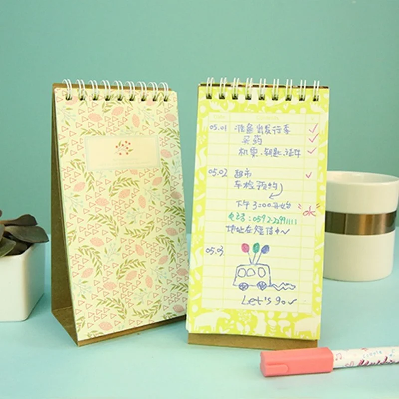 

50 Sheets Cute Coil Notebook Standing Notebook Planner Portable Coil Diary Kawaii Notepad School Office Stationery Supplies