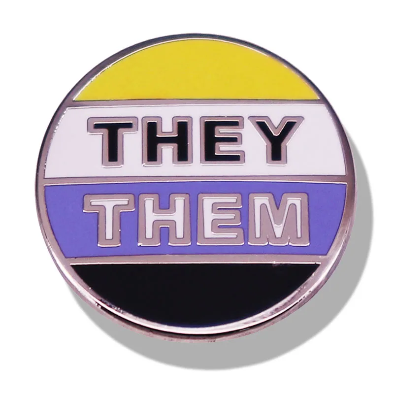 Недвоичная заколка для лацканов Genderqueer Pride брошь в виде гей-лацканов они/они