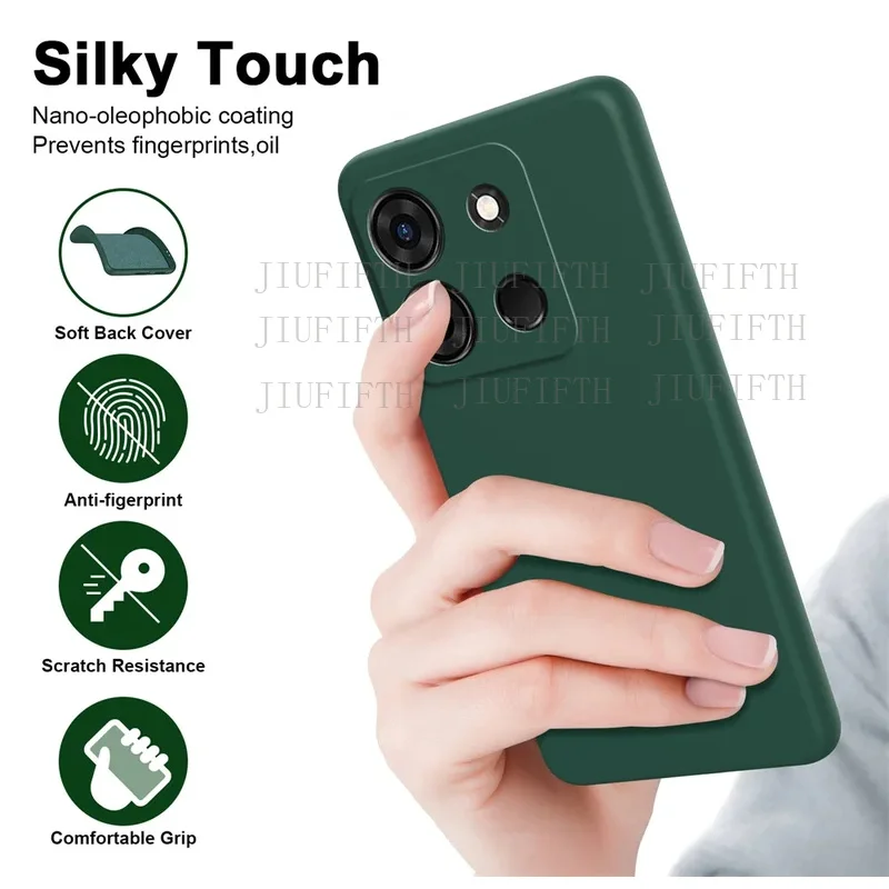 Funda Original Liquid Silicone For Infinix Smart 9 Hot50i Armor Rubber Case itel S23 + Plus Zero 30 Pro Note 40 5G Smart8