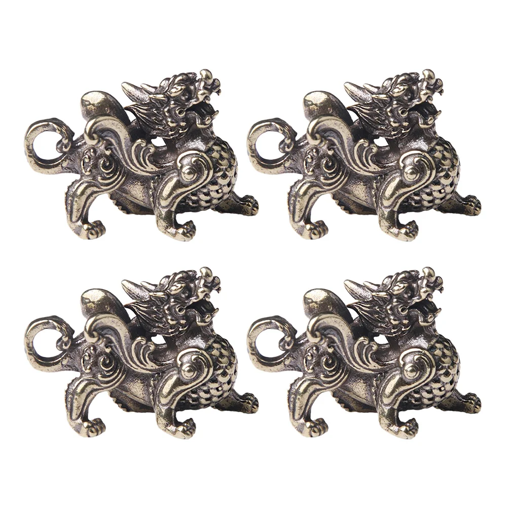 

Keychain Pi Yao Key Figurine Shui Feng Statue Decor Kylin Accessories Decorations Animal Pocket Figurines Charms Prosperity
