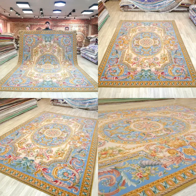 Фото Ковер ручной работы из шерсти, европейский стиль, 250x350 см, для гостиной, моющийся, Savonnerie Carpet №1