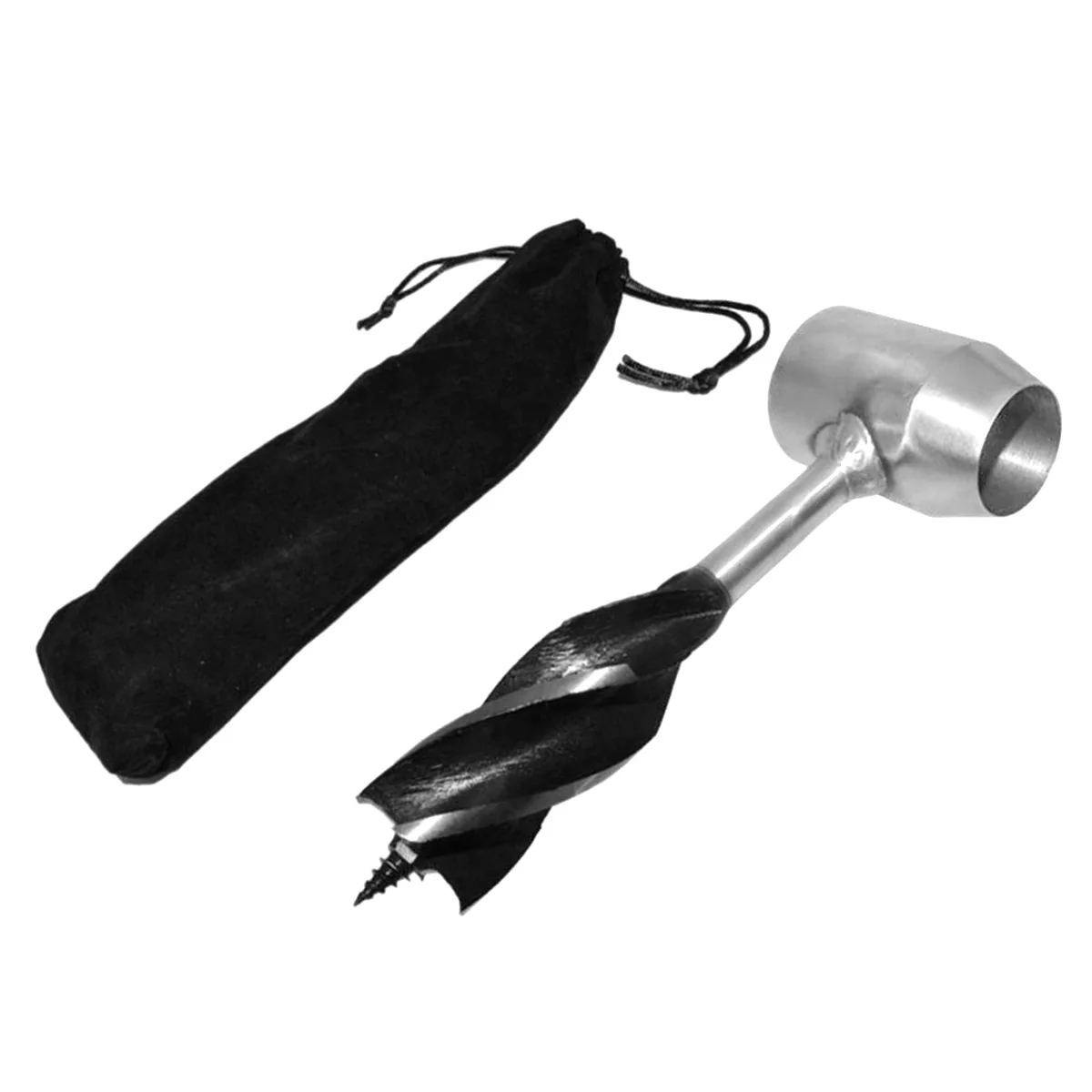 

Hand Drill Carbon Steel Auger Drill Portable Survival Drill Bit Self-Tapping Survival Wood Punch Tool for Outdoor Adventure