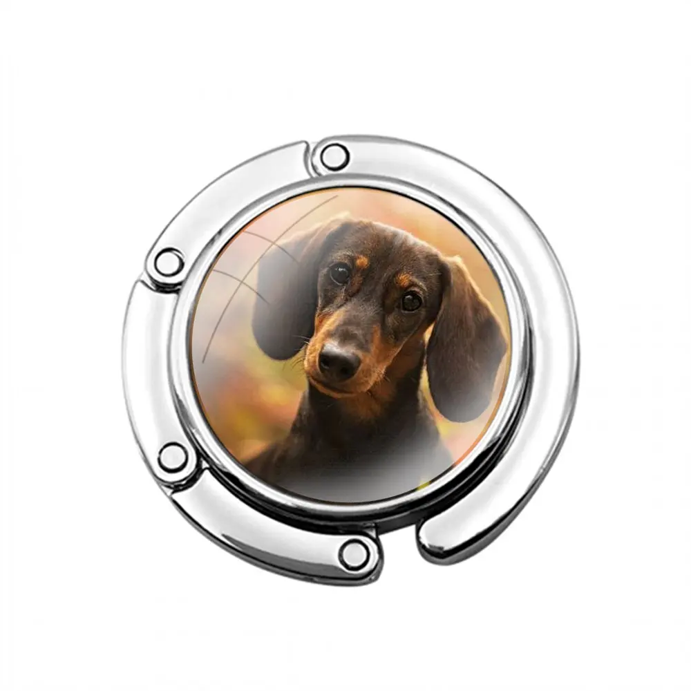 Складной крючок для женского стола Такса собачка складной декоративный хранения