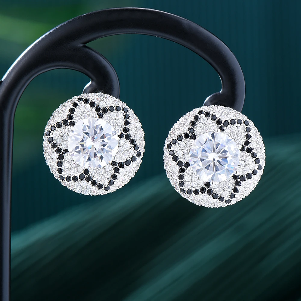 

Missvikki роскошные круглые серьги-гвоздики ювелирные изделия девушки блестящие CZ для женщин женские серьги прозрачные блестящие фианиты ориг...