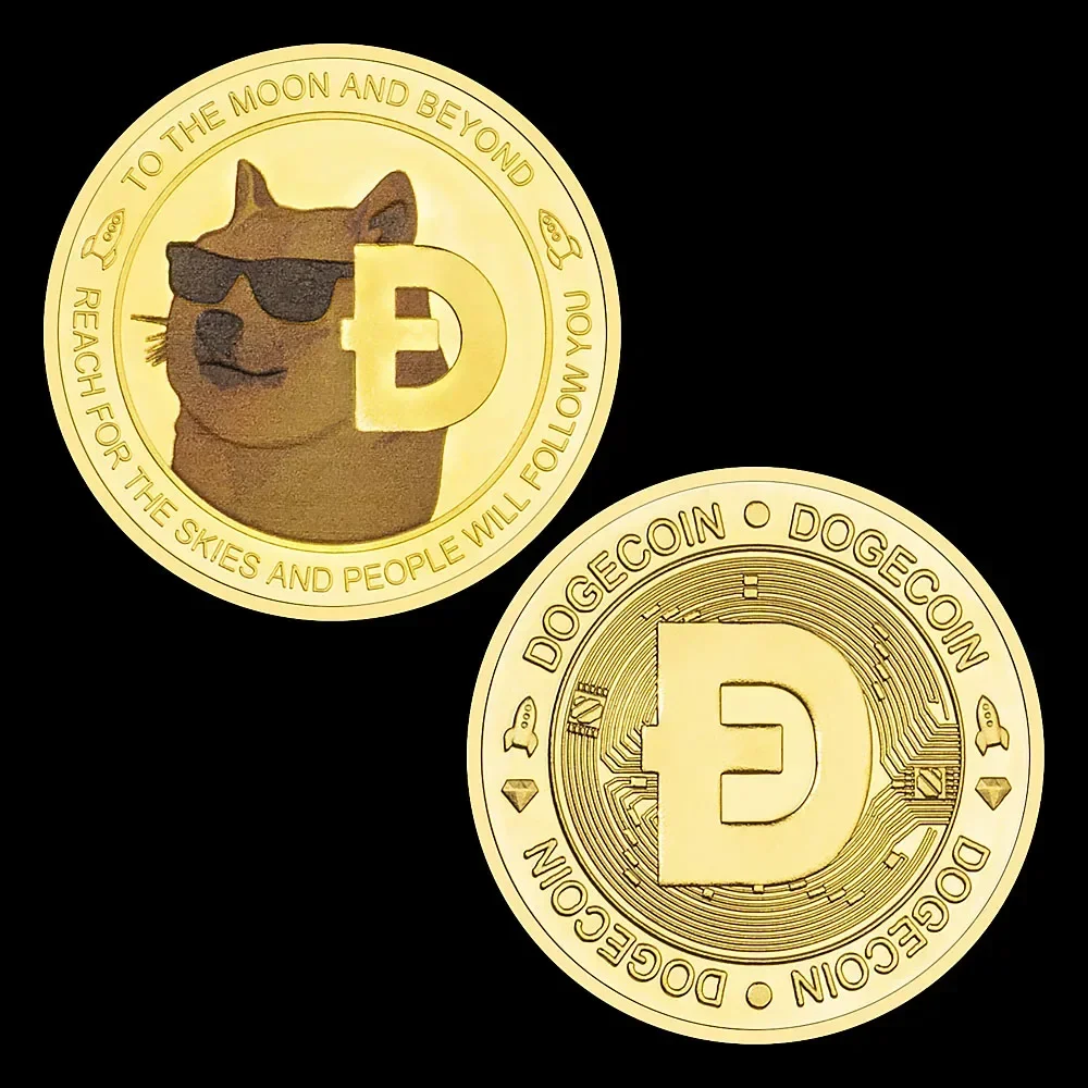 

Золотые серебряные монеты Dogecoin