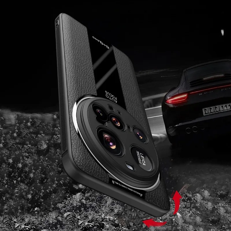 Фото Чехол для Xiaomi 15 Ultra ELVEV, роскошный кожаный чехол Lichi + мягкий ТПУ, ультратонкий защитный матовый чехол для телефона №4