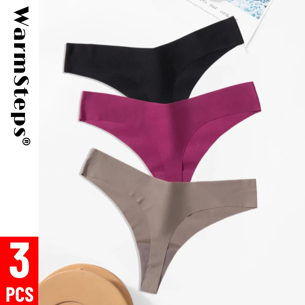 3 шт./комплект женские бесшовные трусы с V-образной талией