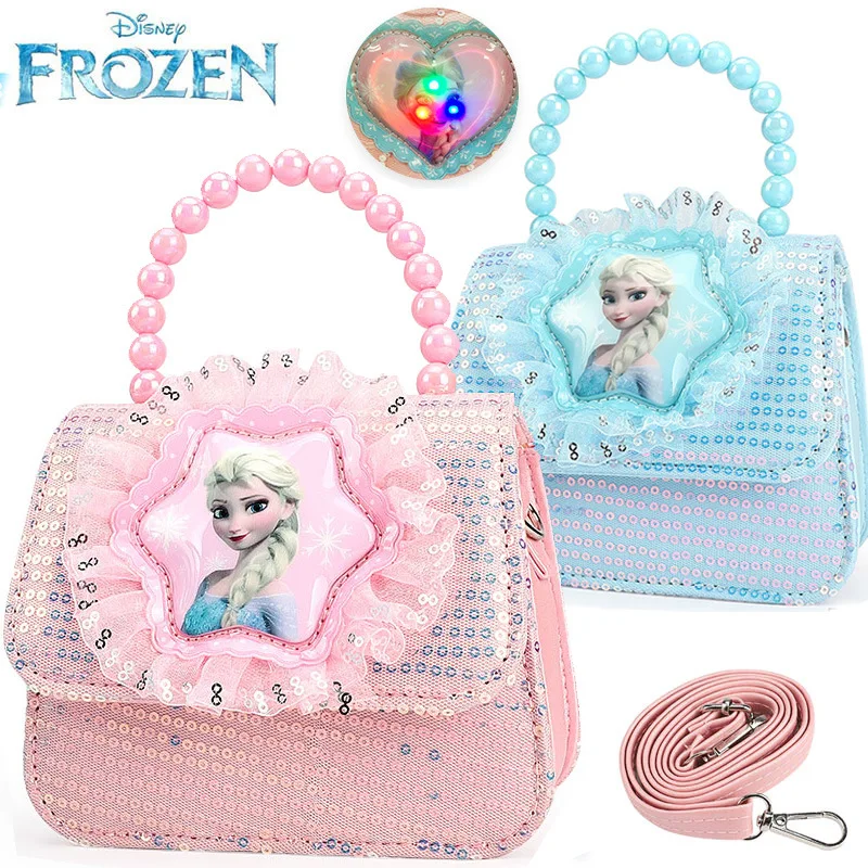 

2022 New Disney Frozen 2 Elsa Anna Princess Children's Toys Shoulder Bag Girl Sofia Princess Baby Handbag Kid Fashion Shopping